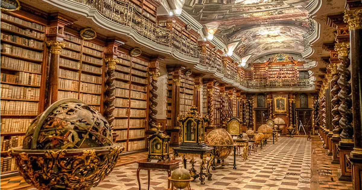 La Grandiosa Biblioteca Barocca di Praga è il Reame dei Libri - Vanilla Magazine