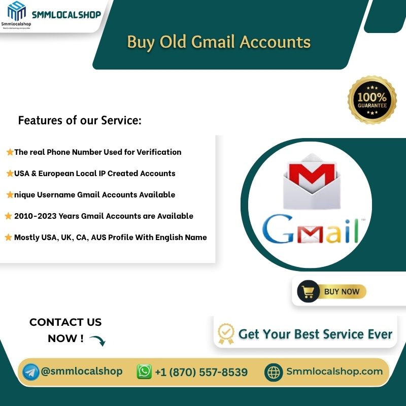 Buy Old Gmail Accounts - 100% Trusted Shop Bulk (Pva & Aged)
